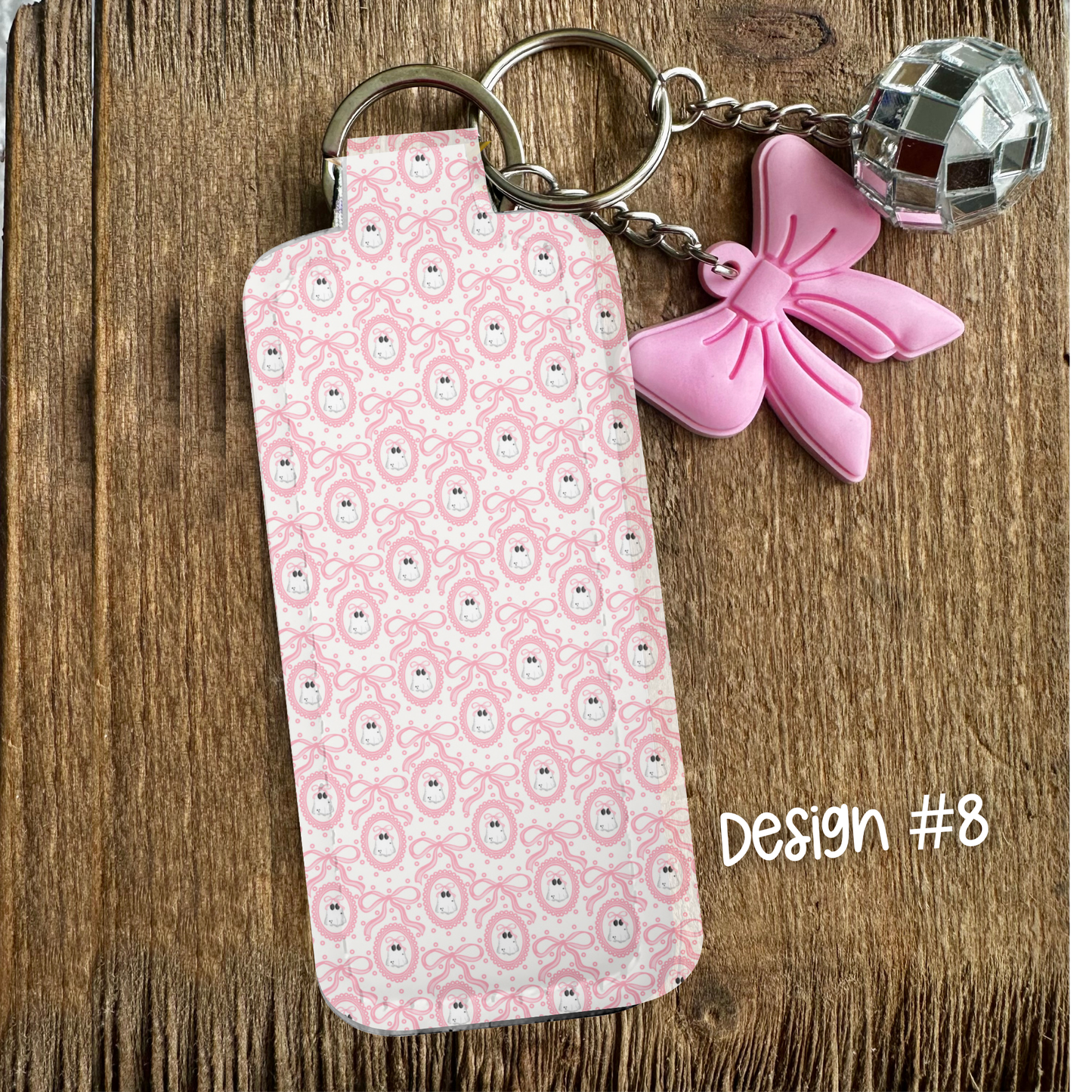 Lip Balm Keychain Holder with Free Lip Balm & Mystery Charms | Cute Bag Charm | Personalized Bag Charm - Free Shipping