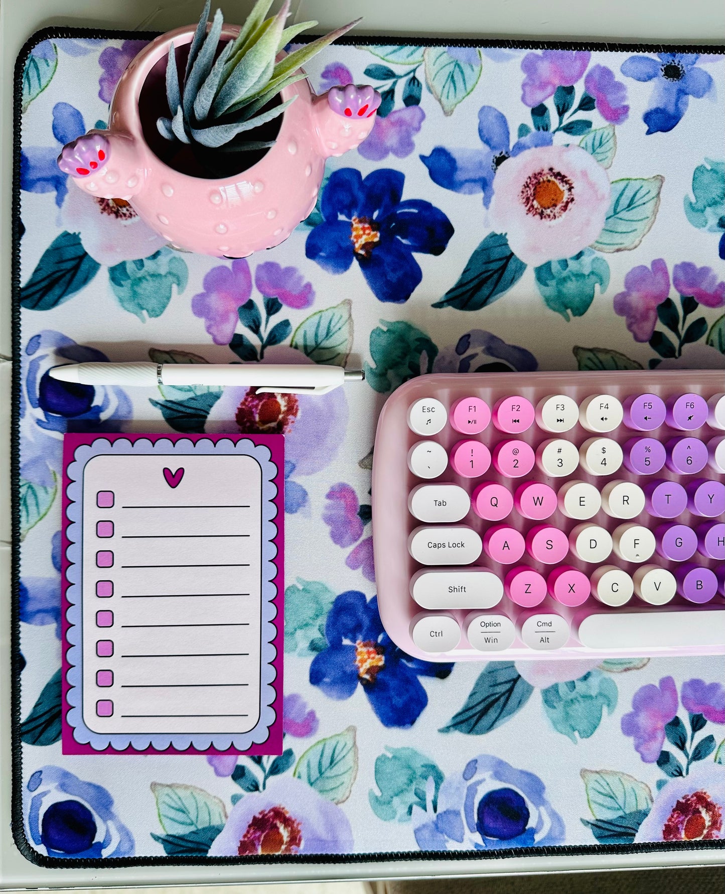 Mousepad + matching pen + best seller cute to-do list notepad - Personalization option available!