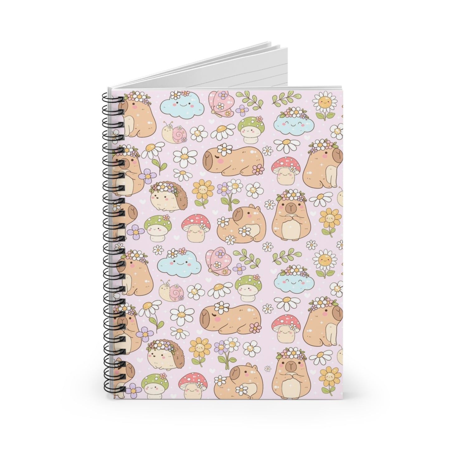 Matching Capybara mousepad, notebook, pen, pouch and bag charm/key chain lip balm holder (pink)- Personalization option available!