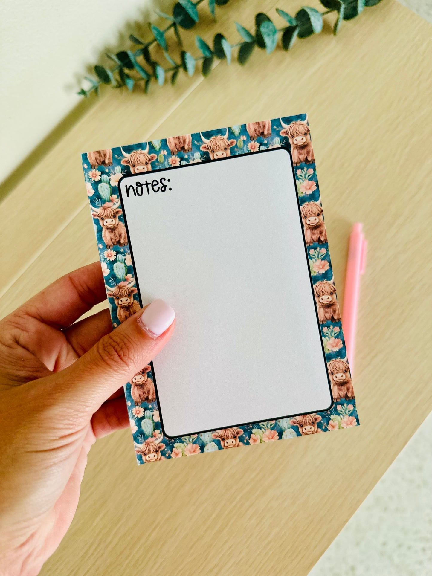 Cute Highland Cow Notepad