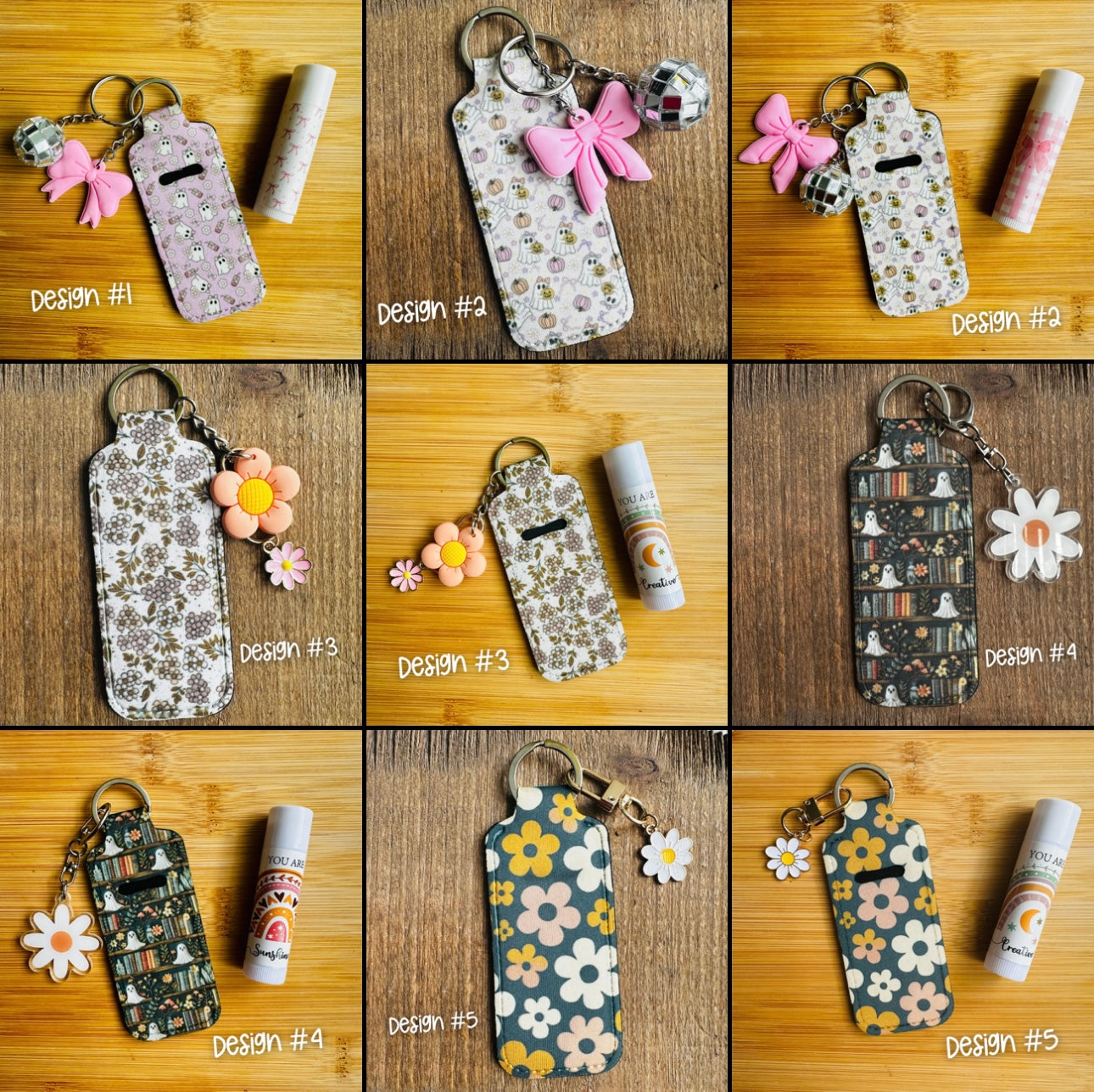 Lip Balm Keychain Holder with Free Lip Balm & Mystery Charms | Cute Bag Charm | Personalized Bag Charm - Free Shipping