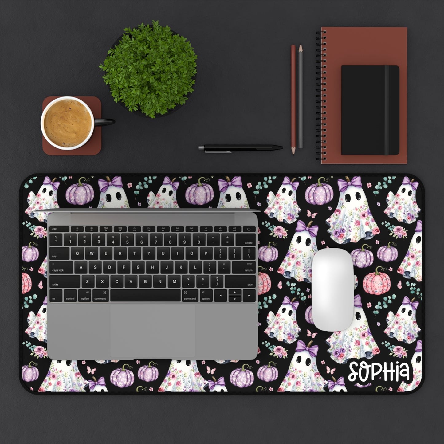 Halloween Cute Ghost Desk Mat