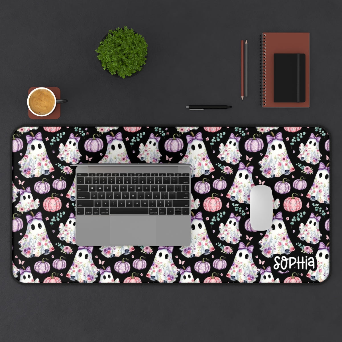 Halloween Cute Ghost Desk Mat