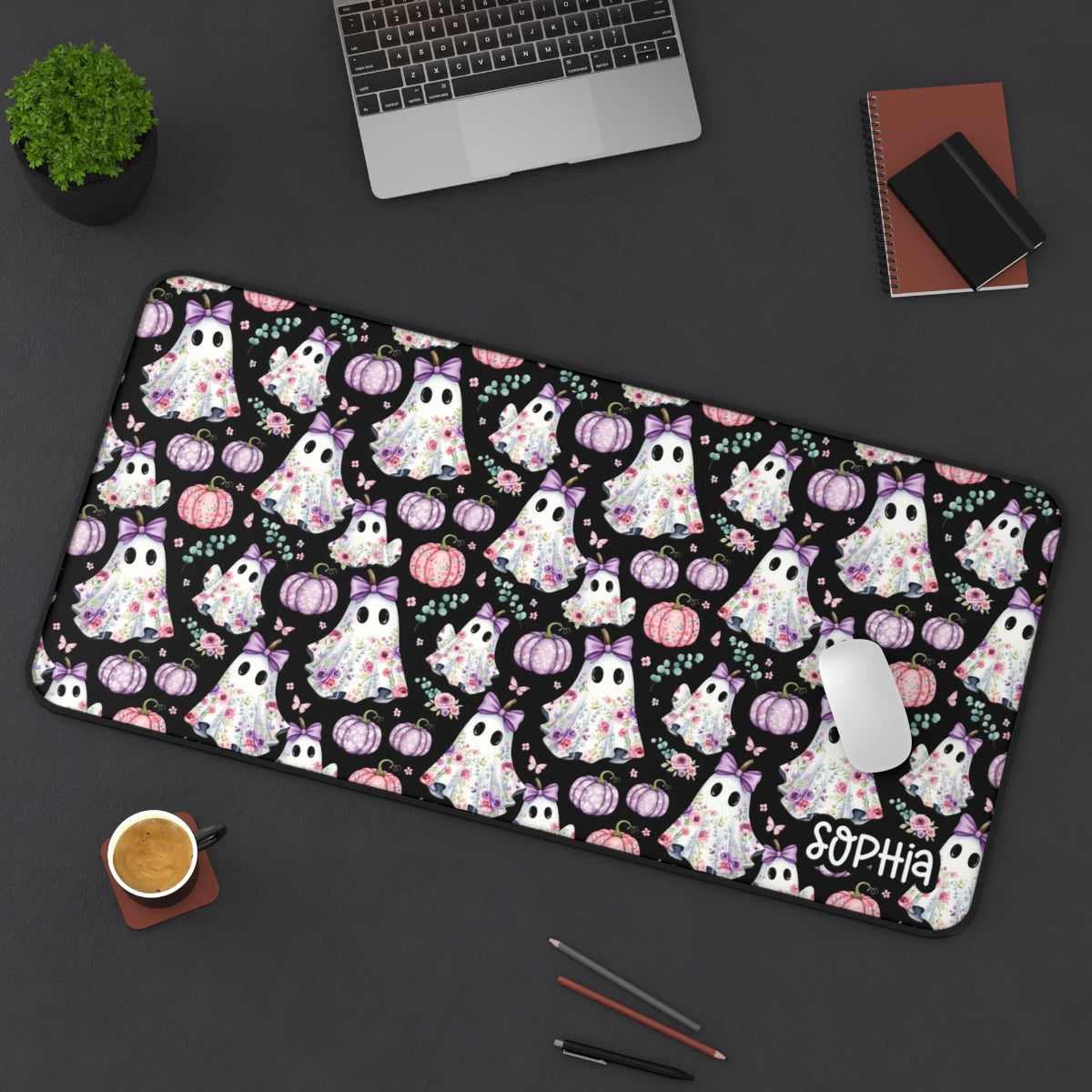 Halloween Cute Ghost Desk Mat
