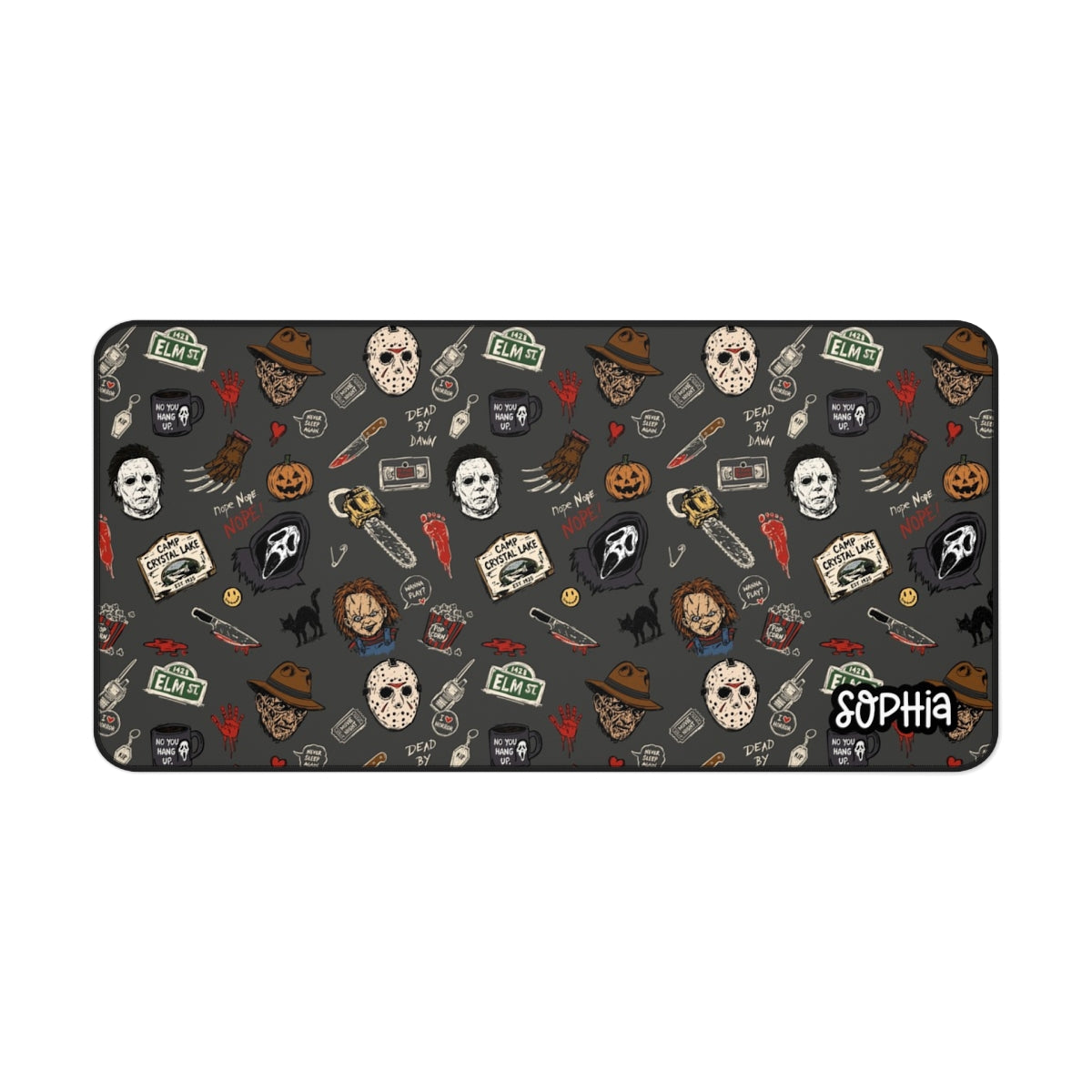 Horror Movie Icons Desk Mat | Halloween Desk Mat