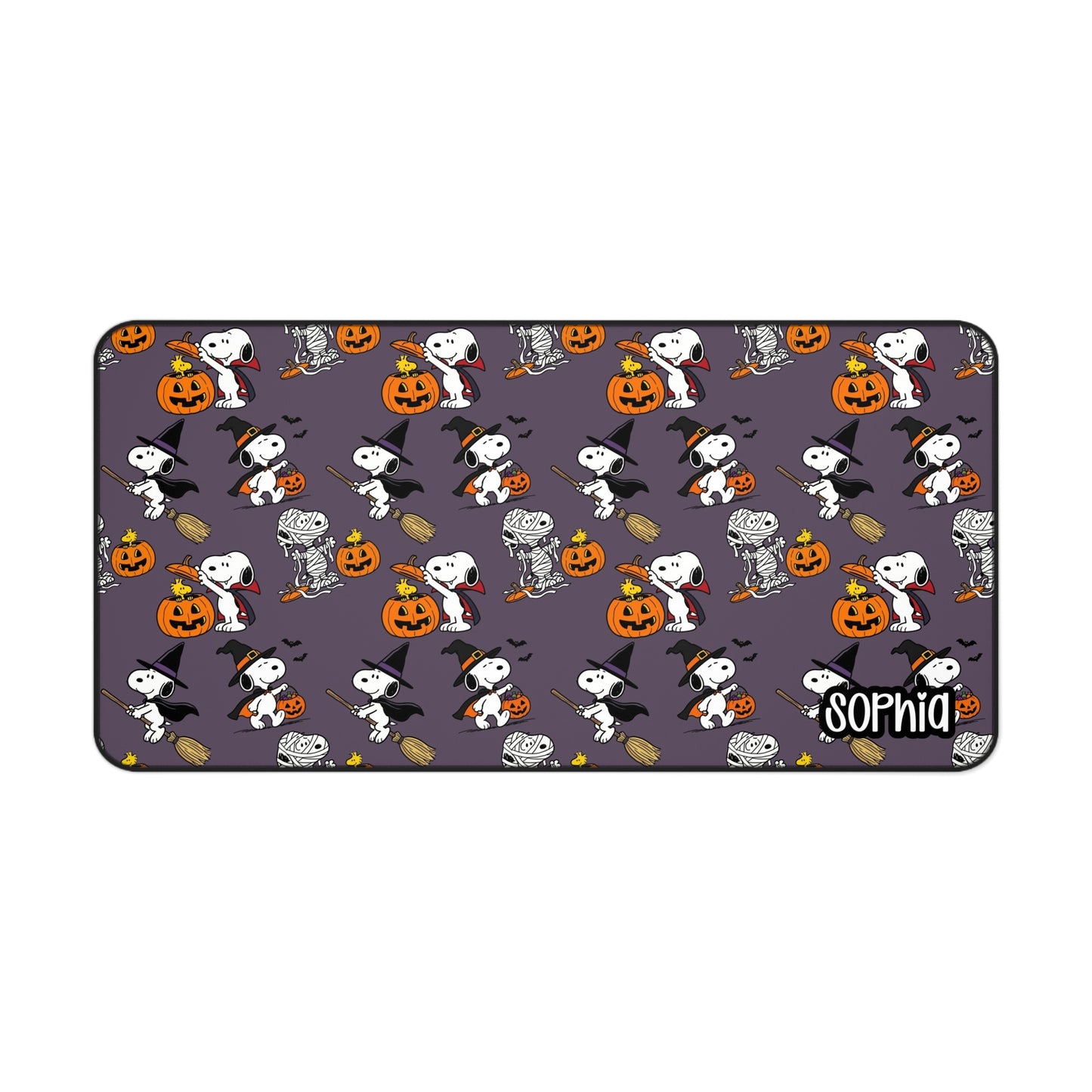 Snoopy Halloween Desk Mat | Cute Peanuts Halloween Desk Pad | Personalized Spooky Desk Decor