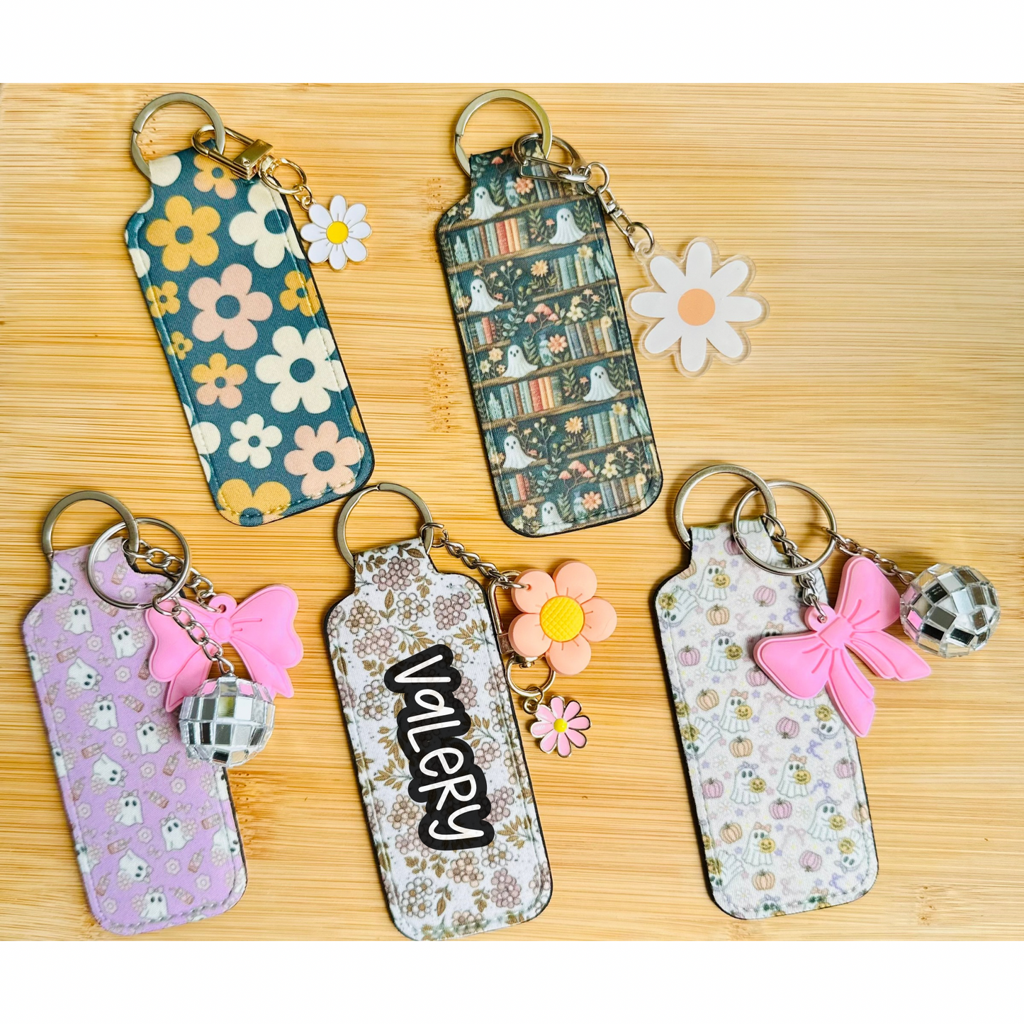 Lip Balm Keychain Holder with Free Lip Balm & Mystery Charms | Cute Bag Charm | Personalized Bag Charm - Free Shipping