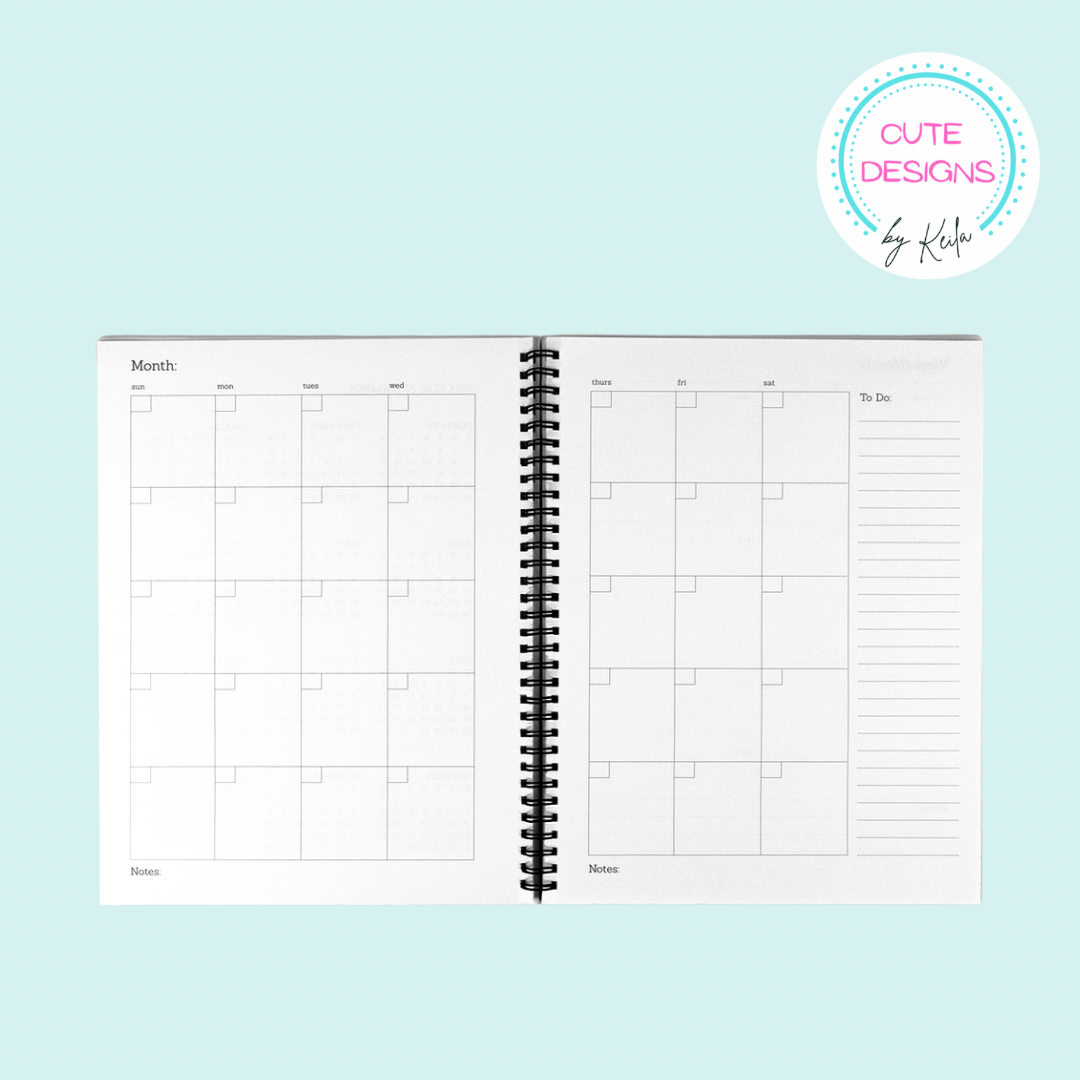 5.5 x 8.5 Personalized 2025 Planner Hardcover