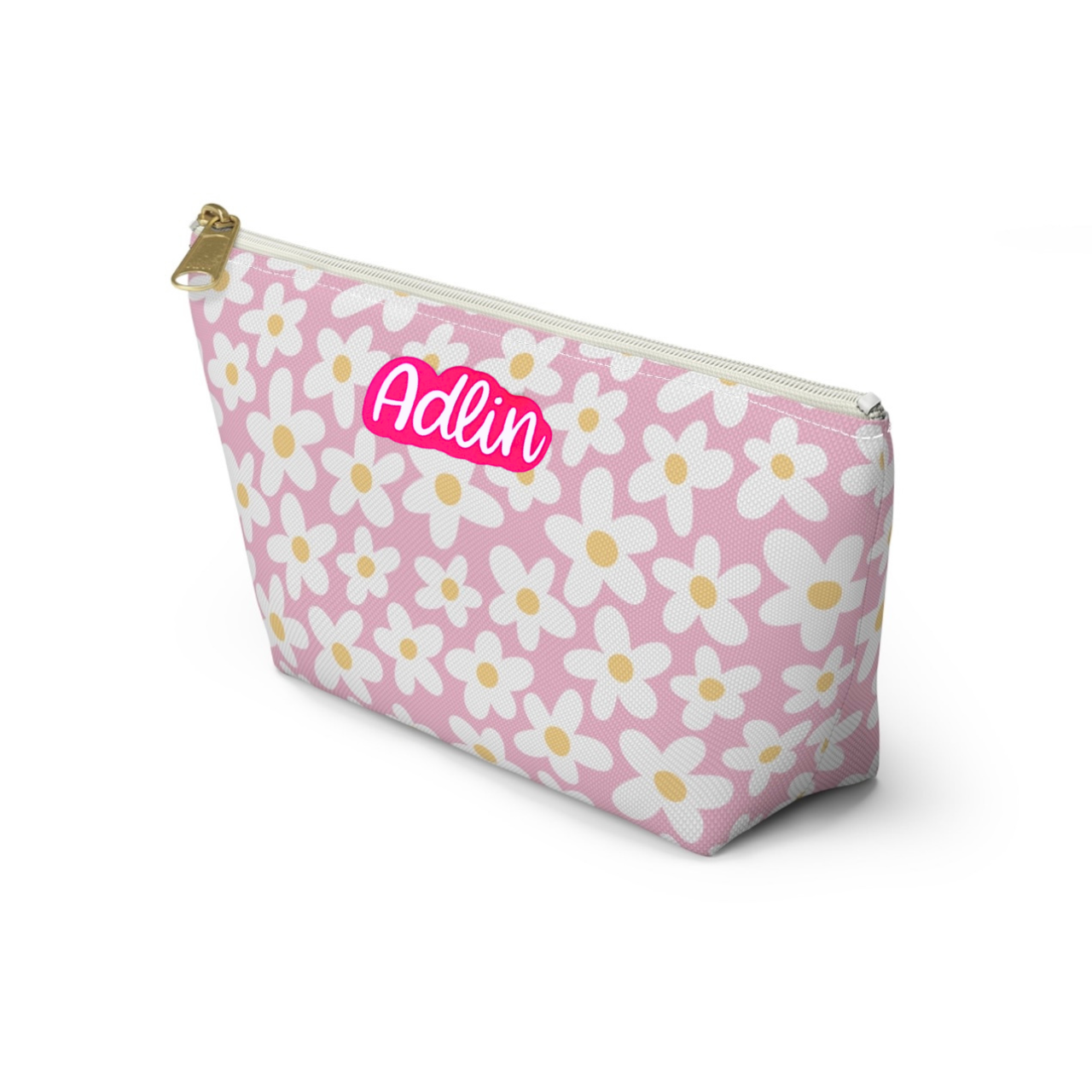 Personalized Retro Floral Pouch | Floral Accesories Bag