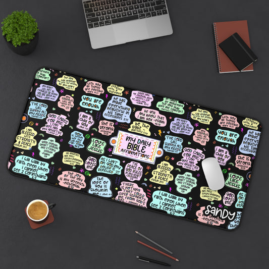 Bible Affirmations Desk Mat | Daily Affirmations Mouse Pad