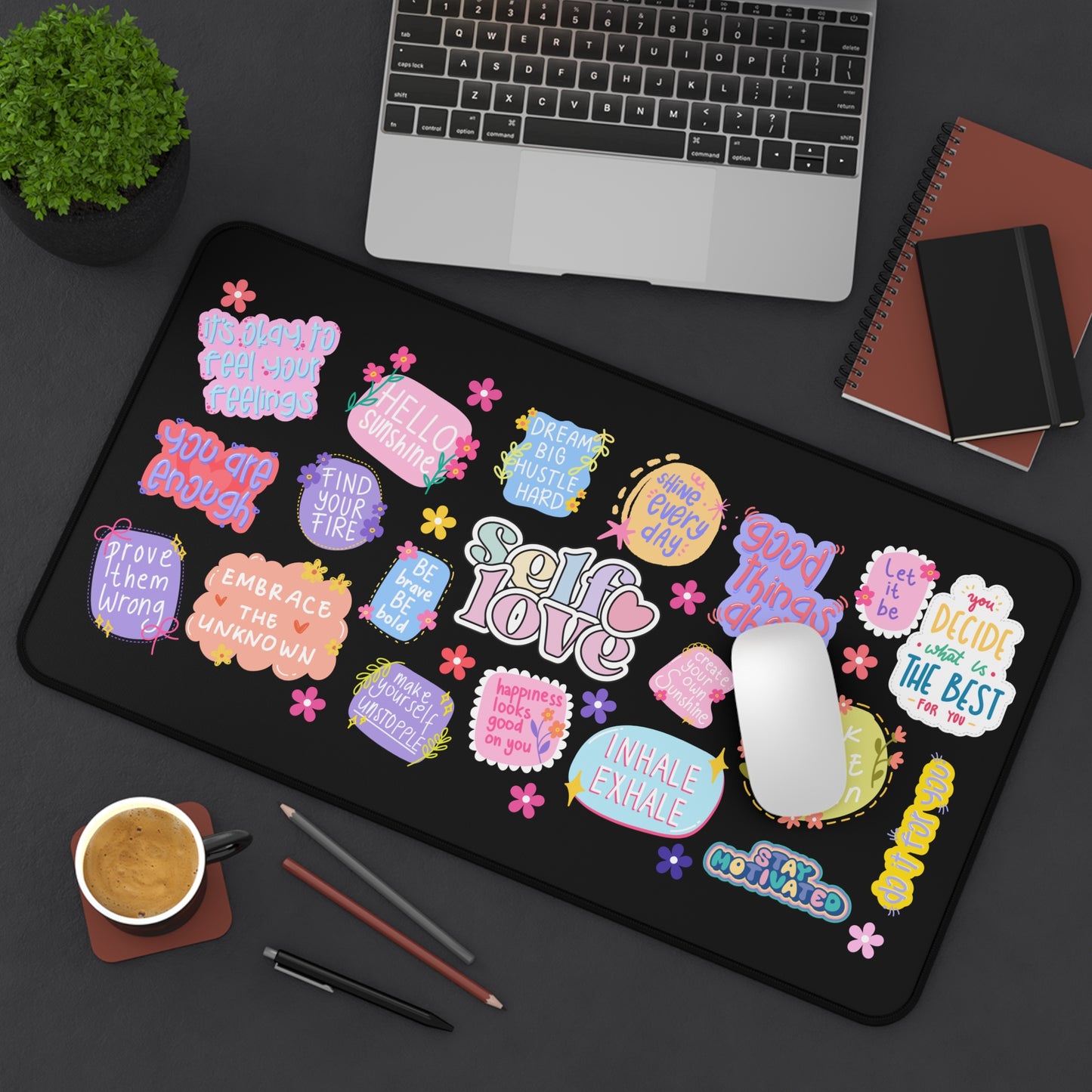 Self-Love Desk Mat | Mental Health Affirmations Desk Mat