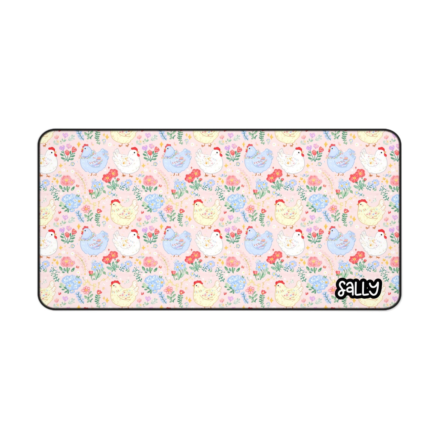 Cute Chicken Desk Mat — Pastel Farmhouse Mouse Pad