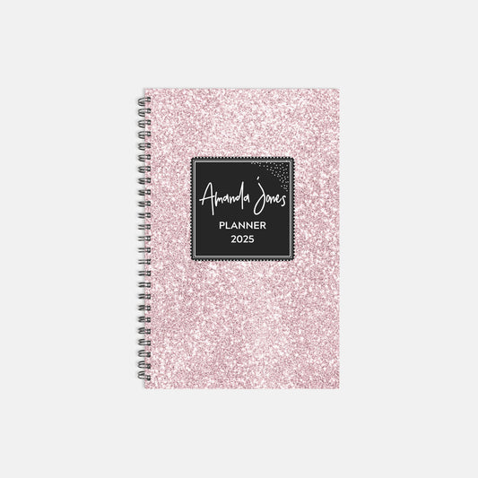 5.5 x 8.5 Personalized 2025 Planner Hardcover Spiral