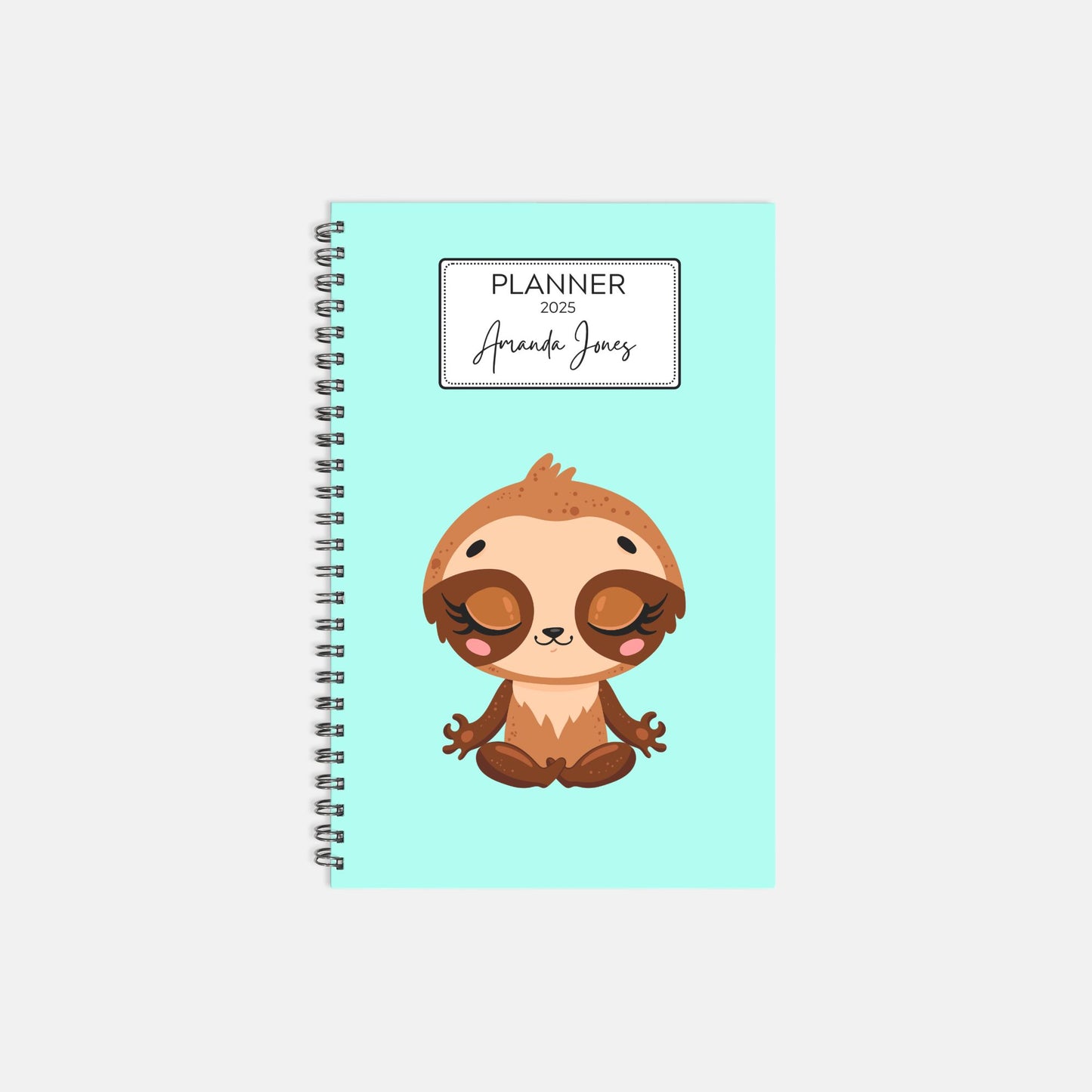 5.5 x 8.5 Personalized 2025 Planner Hardcover Spiral